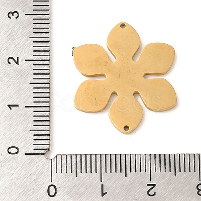 Ion Plating(IP) 304 Stainless Steel Flower Links Connector Charms STAS-U025-15G-1