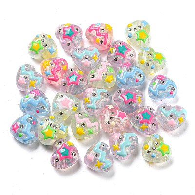 Transparent Acrylic Beads X-OACR-E029-04-1