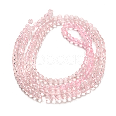 Drawbench Transparent Glass Beads Strands GLAD-Q012-4mm-02-1