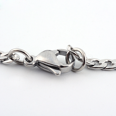 Non-Tarnish 201 Stainless Steel Curb Chains Necklaces NJEW-R063-39P-1