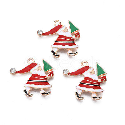 Christmas Alloy Enamel Pendants ENAM-Q442-52-1