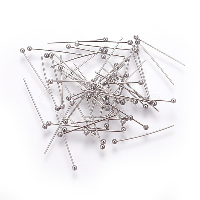 Tarnish Resistant 304 Stainless Steel Ball Head Pins STAS-E452-01P-E-1