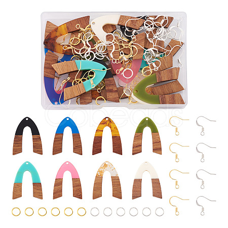 Biyun DIY V-shape Dangle Earrings Making Kit DIY-BY0001-42-1