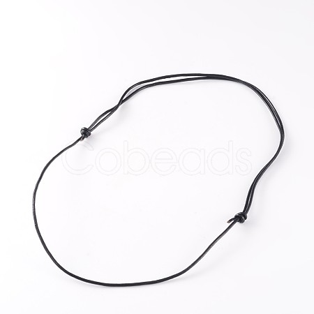 Adjustable Cowhide Leather Cord Necklace Making X-NJEW-JN01489-1