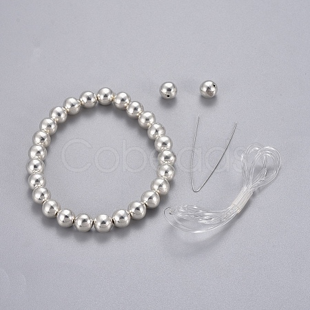 Tibetan Style Alloy Beads Stretch Bracelets BJEW-JB04175-1