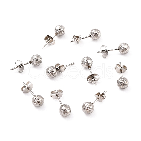 Non-Tarnish 304 Stainless Steel Stud Earring Findings STAS-I183-09A-P-1