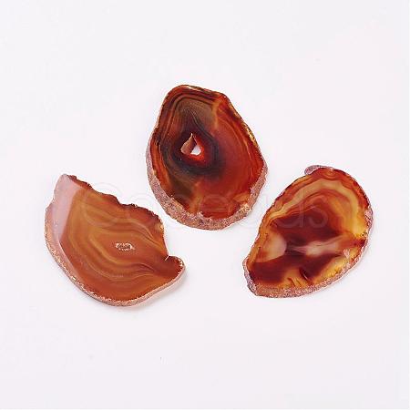 Natural Slice Agate Cabochons G-K190-01F-1