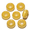 Cat Eye European Beads, Large Hole Beads, Rondelle, Gold, 14x7mm, Hole: 5~6mm