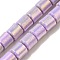 Polymer Clay Beads Strands, with Glitter Powder, Column, Lilac, 6~6.5x6.5~7mm, Hole: 1.2mm, about 63~65pcs/strand, 16.14~16.46''(41~41.8cm)