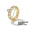 Fashionable European and American Style Brass Rhinestone Ring for Unisex, Clear, Inner Diameter: 18mm