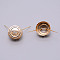 Aluminum End Caps, with Iron Pins, for Decorative Hanging Ornaments Pendants, Gold, 18.5x9mm, 27x64.5x0.7mm, 2pcs/set, 50sets/bag