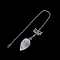 Natural Quartz Crystal Pointed Dowsing Pendulums, Terdrop, 210mm