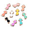 Alloy Enamel Pendants, Cat Shape, Light Gold, Mixed Color, 22x12x2~3mm, Hole: 2mm