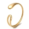 Titanium Steel Open Cuff Bangles for Women, Real 18K Gold Plated, Inner Diameter: 2-3/8 inch(6cm), 18mm