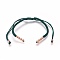 Nylon Cord Braided Bead Bracelets Making, with Brass Beads, Long-Lasting Plated, Real Rose Gold Plated, Sea Green, 10-1/4 inch~11-5/8 inch(26~29.6cm)