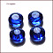 K9 Glass, Imitation Austrian Crystal Beads, Grade AAA, Faceted, Flat Round, Blue, 6x3.5mm, Hole: 0.7~0.9mm