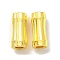 Brass Beads, Corrugated Beads, Long-Lasting Plated, Lead Free & Cadmium Free, Column, Real 18K Gold Plated, 8.5x4mm, Hole: 1.6mm