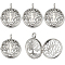 SUNNYCLUE 10Pcs Hollow Brass Cage Pendants, Flat Round with Tree of Life, Platinum, 31x26x7.5mm, Hole: 4mm, Inner Measure: 22.5mm