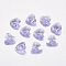 Faceted Glass Rhinestone Charms, Imitation Austrian Crystal, Heart, Violet, 10x10x5mm, Hole: 1mm