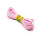 Polyester Rattail Satin Cord, for Chinese Knotting, Round, Pink, 3mm, about 10.94 Yards(10m)/Bundle