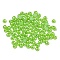 ABS Plastic Cabochons, Imitation Pearl, Half Round, Light Green, 3x1.5mm, about 10000pcs/bag