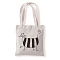 Cute Cat Printed Canvas Women's Tote Bags, with Handle, Shoulder Bags for Shopping, Rectangle, White, 37x33cm