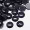 Cat Eye Cabochons, Half Round, Black, 18x3mm