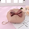 PU Leather Keychain, for Women's Clutch Coin Purse Wallet, with Iron Key Ring, Bowknot, BurlyWood, Wallet: 9x13cm