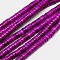 Synthetic Turquoise Beads Strands, Heishi Beads, Dyed, Flat Round/Disc, Purple, 4x2mm, Hole: 1mm, about 170pcs/strand, 16 inch