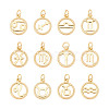 SUPERFINDINGS 12Pcs 12 Style Brass Charms KK-FH0004-40-1