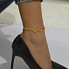 Fashionable Geometric Irregular Gold Flower Anklet for Women in 18K Gold Plated ZY8852-1