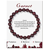 Natural Garnet Beaded Stretch Bracelets PW-WG7FE75-06-1