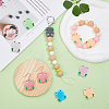 DICOSMETIC 16Pcs 8 Colors Frog Luminous Food Grade Eco-Friendly Silicone Beads SIL-DC0001-21-4