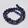 Faceted Natural Sodalite Beads Strands G-K066-02-8mm-2