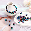 Fashewelry 50Pcs 5 Style Rainbow Color Alloy European Beads FIND-FW0001-32-NR-8