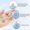 40Pcs 8 Styles Alloy Printed Pendants PALLOY-CJ0002-54-3