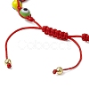 Adjustable Lanmpword Evil Eye Braided Bead Bracelet BJEW-JB11059-01-4