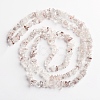 Natural White Lodolite Quartz Chips Beads Strands G-D0002-A03-2