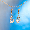 Zinc Alloy Glass Dangle Earrings EJEW-BB34061-G-8