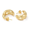 Hollow Crescent Moon Rack Plating Brass Stud Earrings EJEW-A027-02G-2