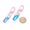 2Pair 2 Color Candy Color Acrylic Cable Chain Tassel Dangle Stud Earrings for Women EJEW-JE04769-3