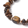 Natural Mixed Stone Chip & Cuboid Beaded Stretch Bracelets for Women BJEW-JB10808-4