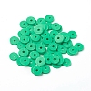 Flat Round Handmade Polymer Clay Beads CLAY-R067-6.0mm-06-4