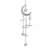 Hollow Moon Alloy Hanging Ornaments HJEW-TA00200-1