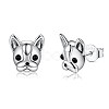 Anti-Tarnish Rhodium Plated 925 Sterling Silver Stud Earrings STER-BB72117-7