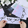 Gorgecraft 16 Sheets 4 Colors Heart with Wing PVC Waterproof Car Stickers DIY-GF0008-97-3