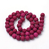 Synthetic Lava Rock Beads Strands G-S247-8mm-M-1-3