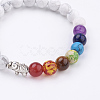 Natural Howlite Stretch Bracelets BJEW-P180-A06-2