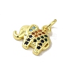 Real 18K Gold Plated Brass Pave Cubic Zirconia Pendants KK-M283-02A-02-2