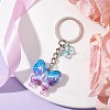 Glass & Acrylic Butterfly Keychain KEYC-JKC00649-04-2